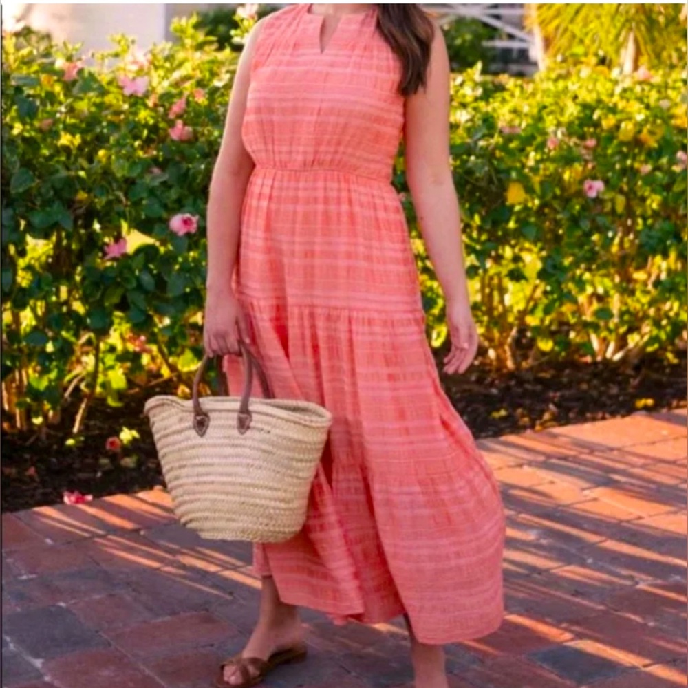 Gal Meets Glam Coral Maxi Dress